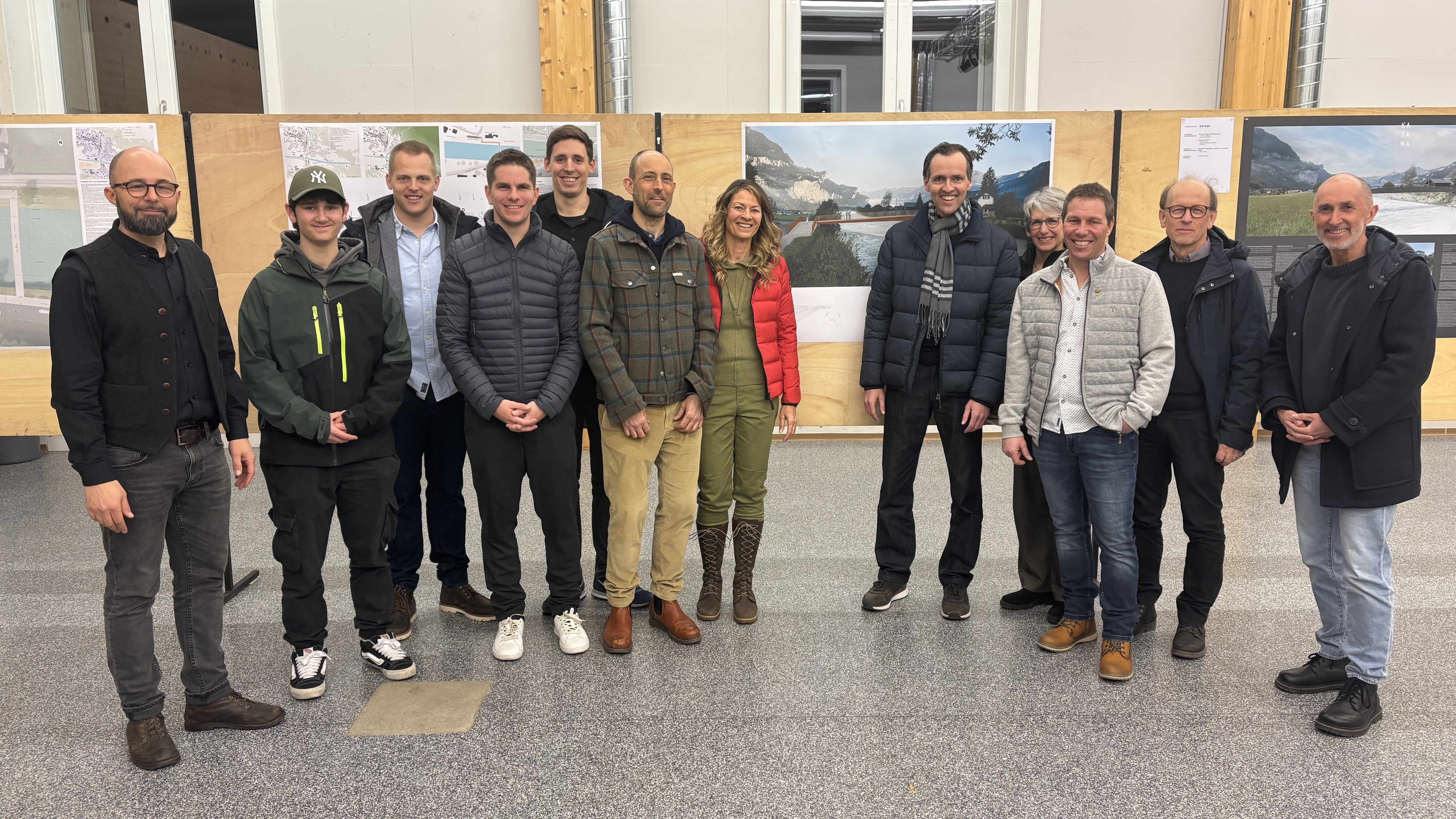 Neubau Pontli-Bruecke in Meiringen, Projektteam mit Entwurf