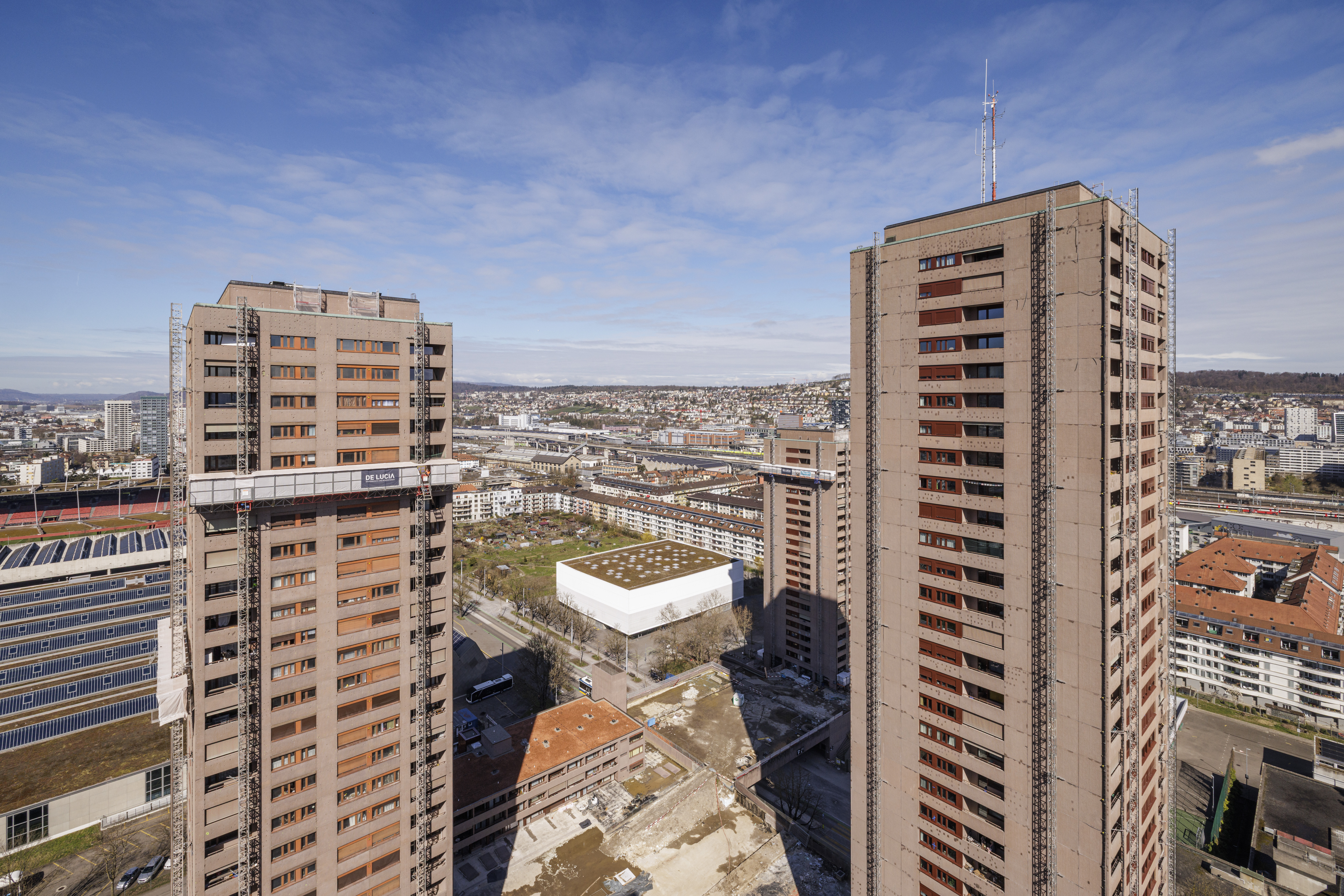 Hardau-Türme von oben